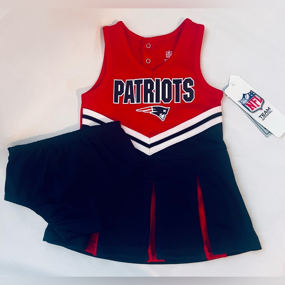 NWT Baby Girls Patriots 2-Piece Cheer Set, Size 12 mo!